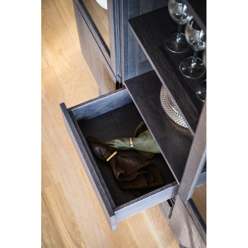 RO Brookl Display Cabinet Dark Brown